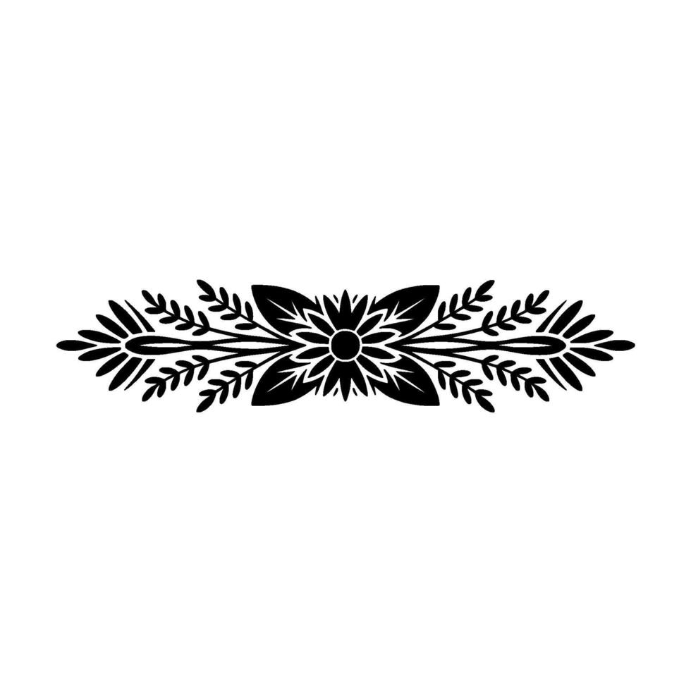 Elegant Black, Floral Border on Gradient Background vector