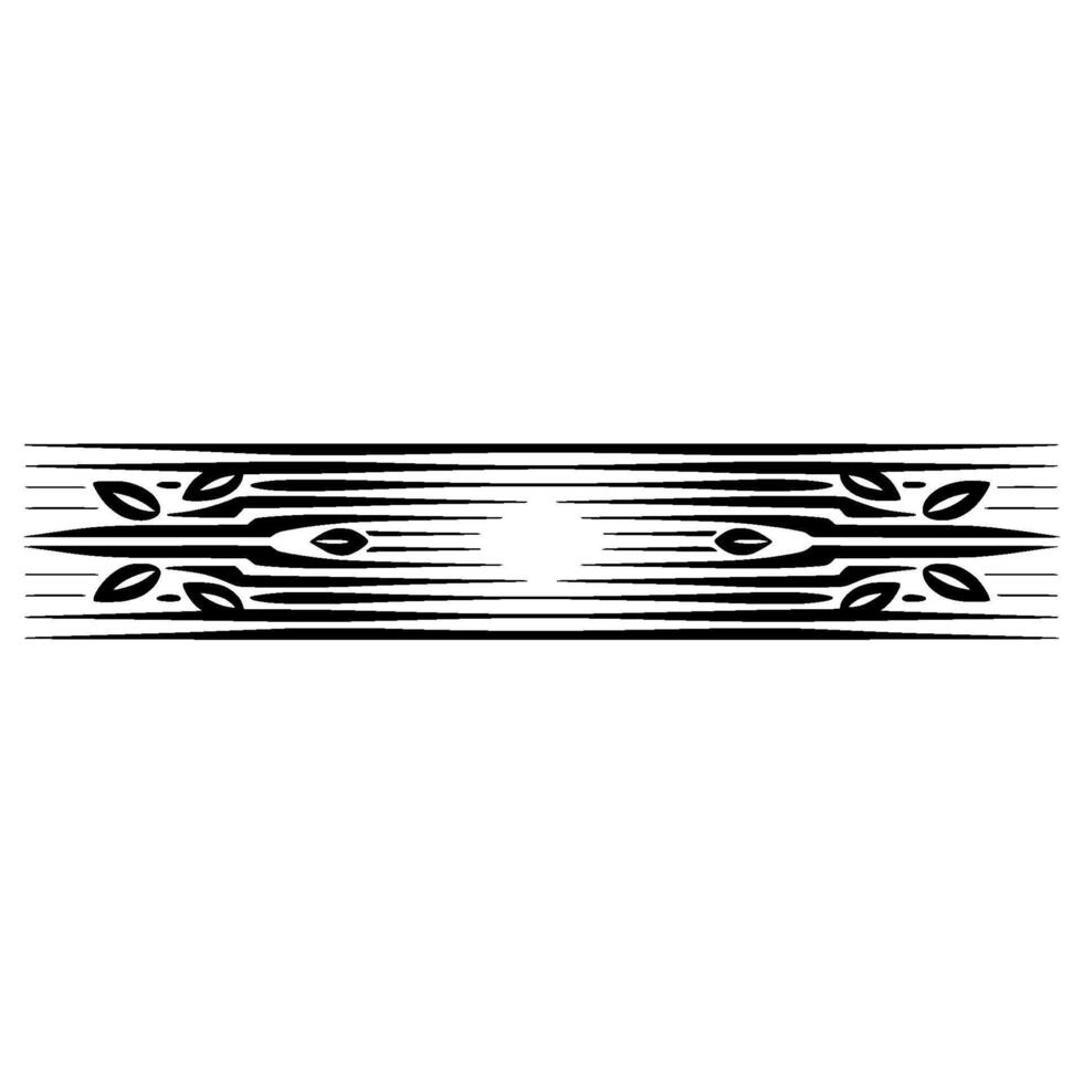 Black White Geometric Leaf Border on Gray Background vector