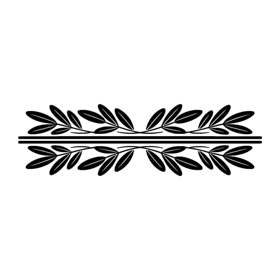Elegant Leaf Border , Decorative Element vector