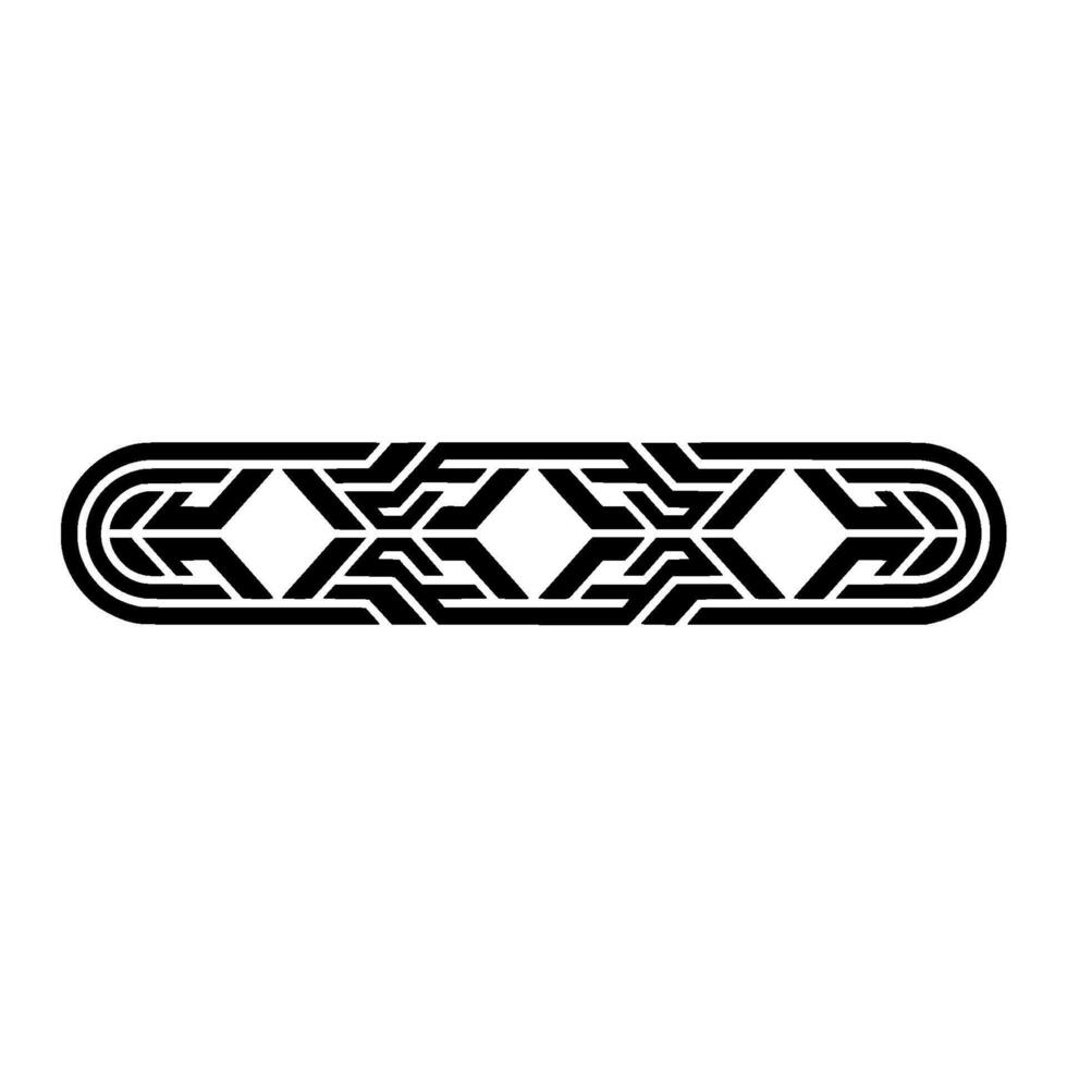 Geometric Black Line Art Border on White Background vector