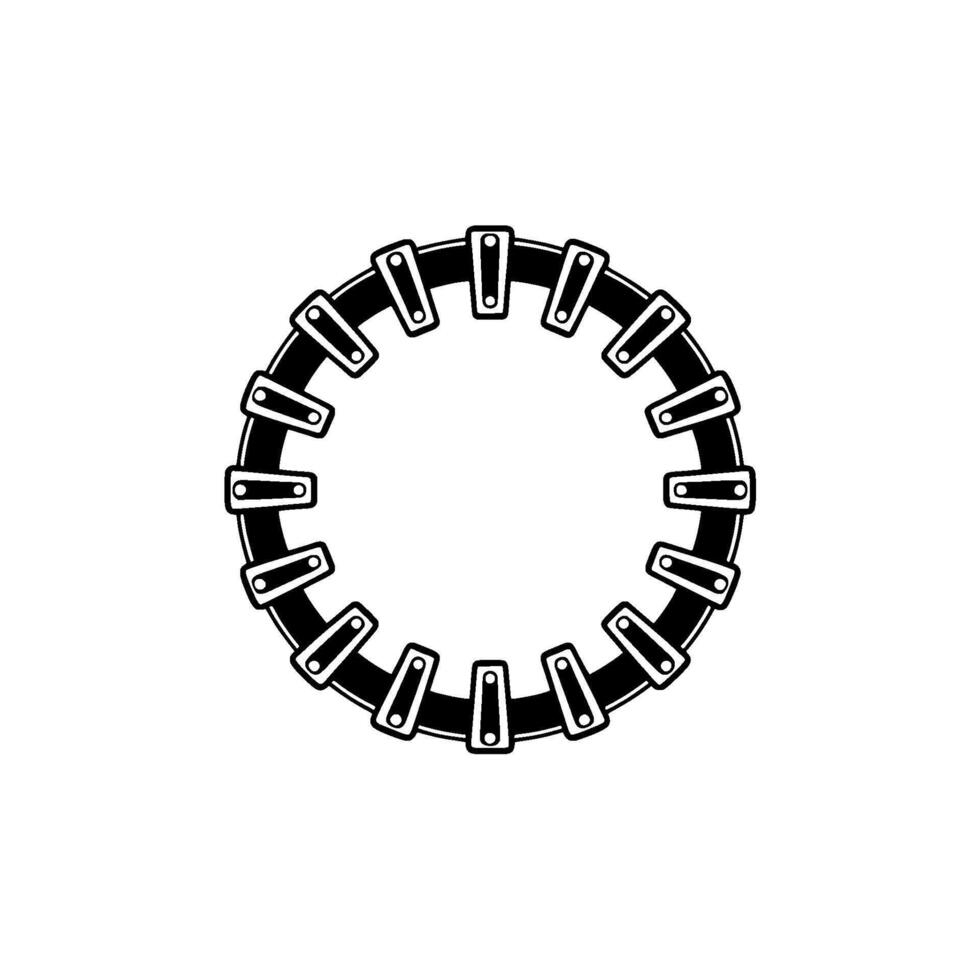 Black White Gear Element, Minimalist, Isolated on White vector