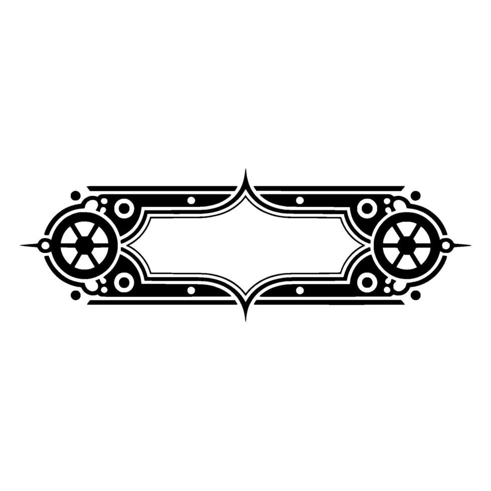 Ornamental Decorative Frame, Elegant Black on Neutral Background vector