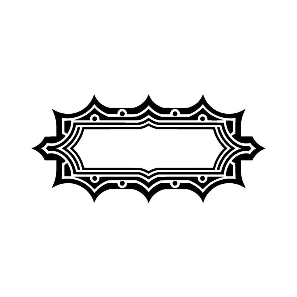 Elegant Black and White Decorative Label or Frame vector