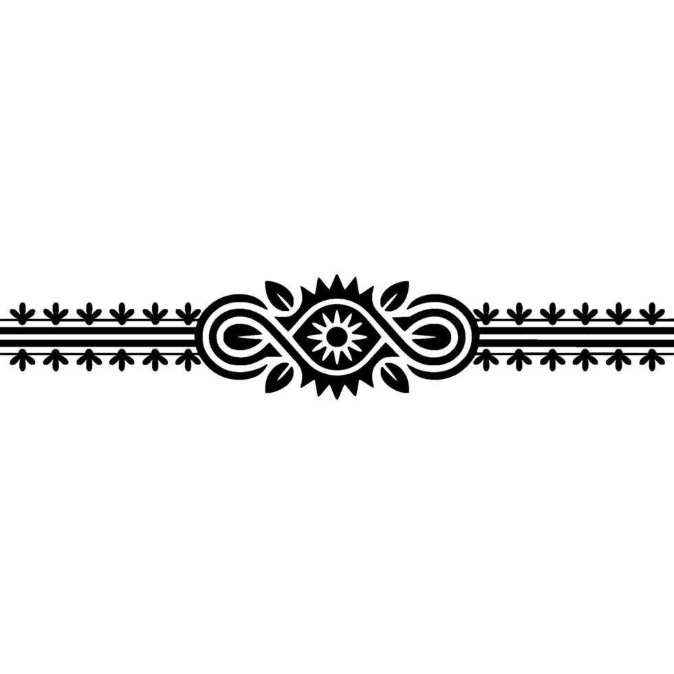 Black Floral Border Ornament on Gradiant Background vector