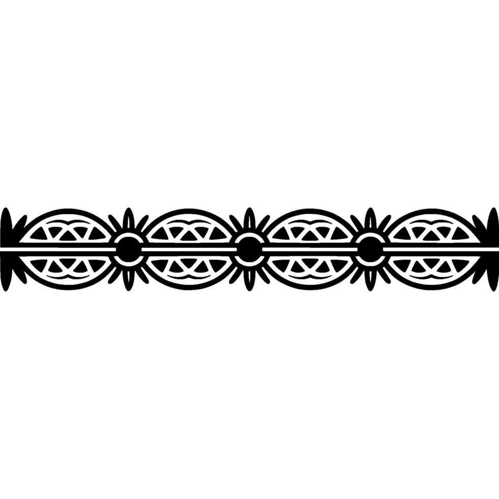 Tribal Border - Black Ornament on Gradiant Background vector