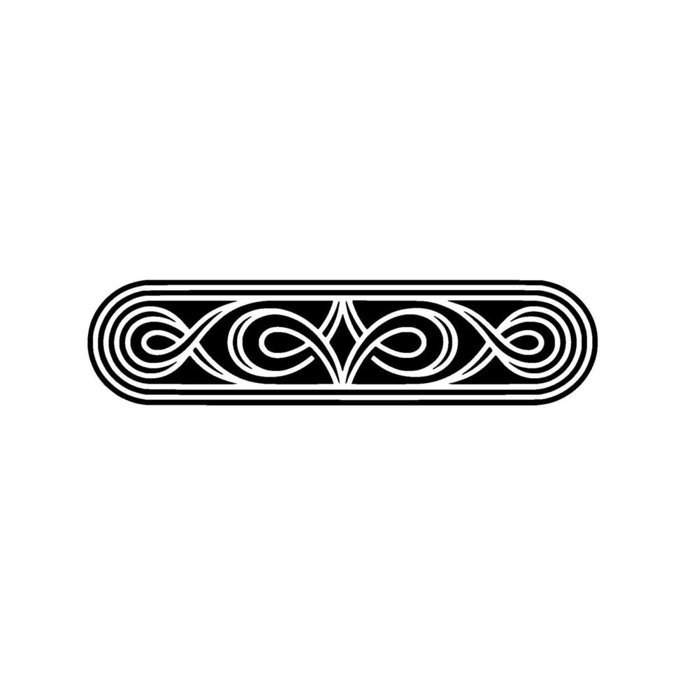 Minimalist Geometric Pattern Black and White Ornamental Border vector