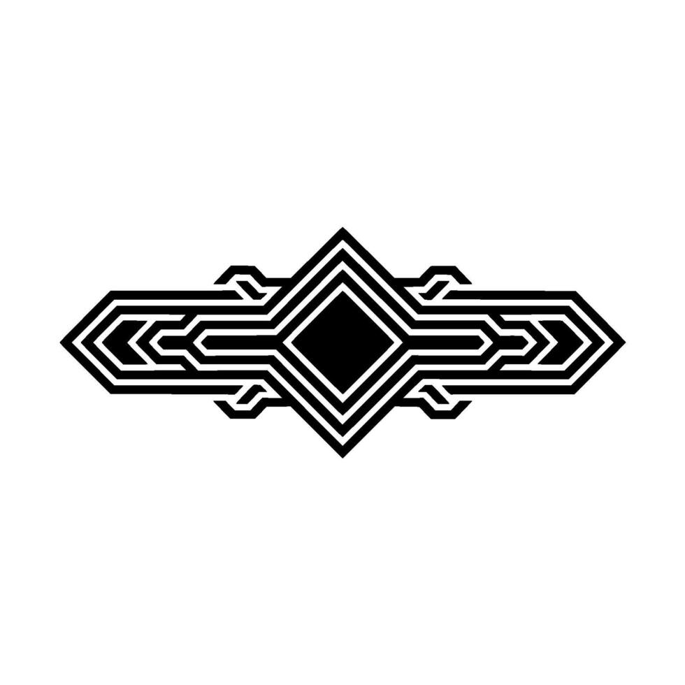 Geometric Abstract, Art Deco Style, Symmetrical Pattern vector
