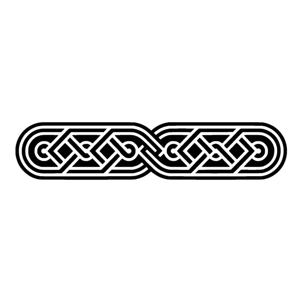 Geometric Celtic Knot, Minimalist Monochrome Illustration vector
