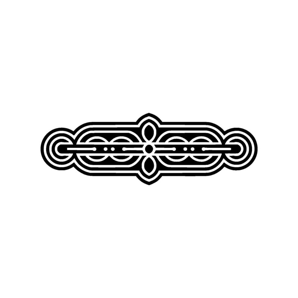 Intricate Ornamental Border in Black White on Minimalist White Background vector