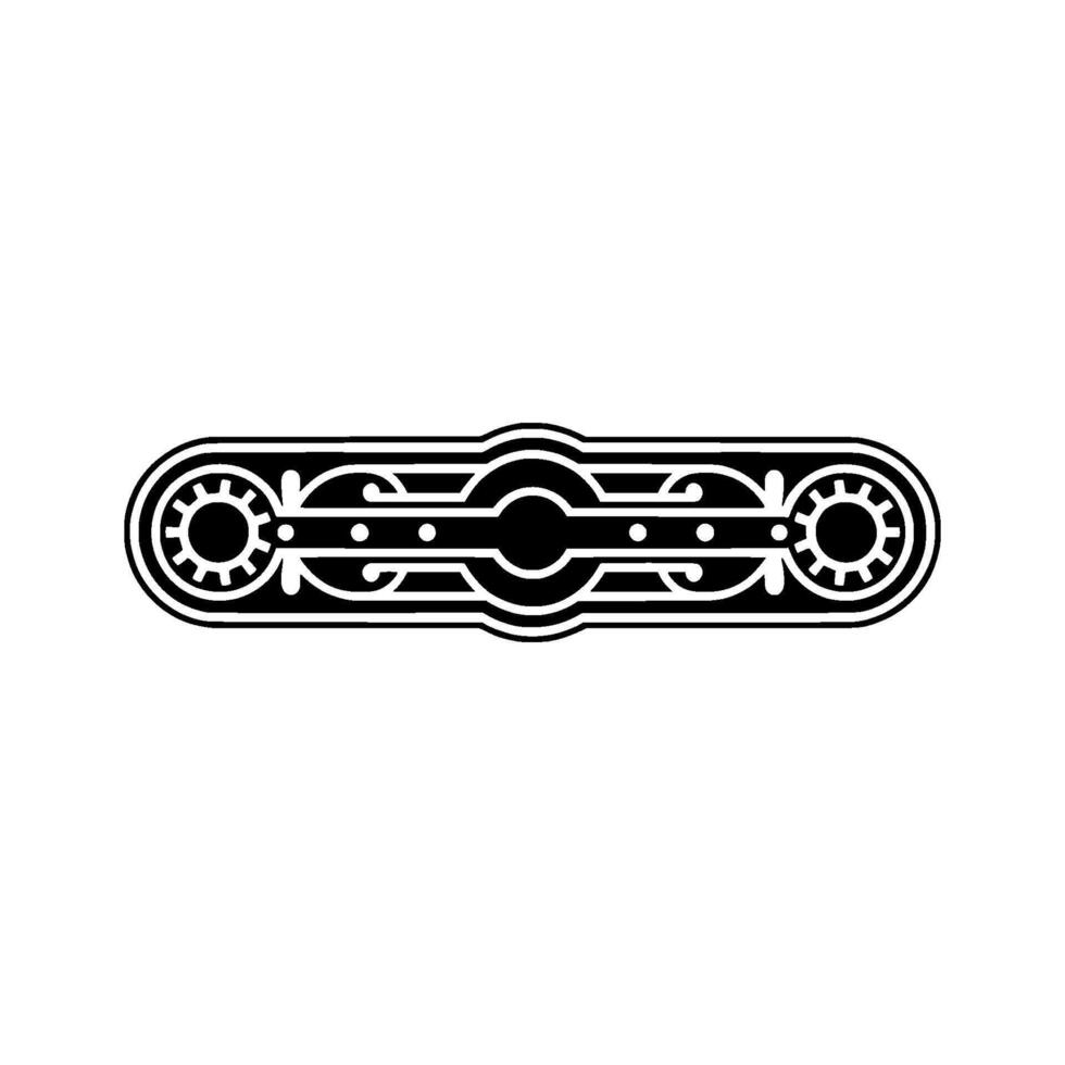Art Deco Ornament Symmetric Black and White vector