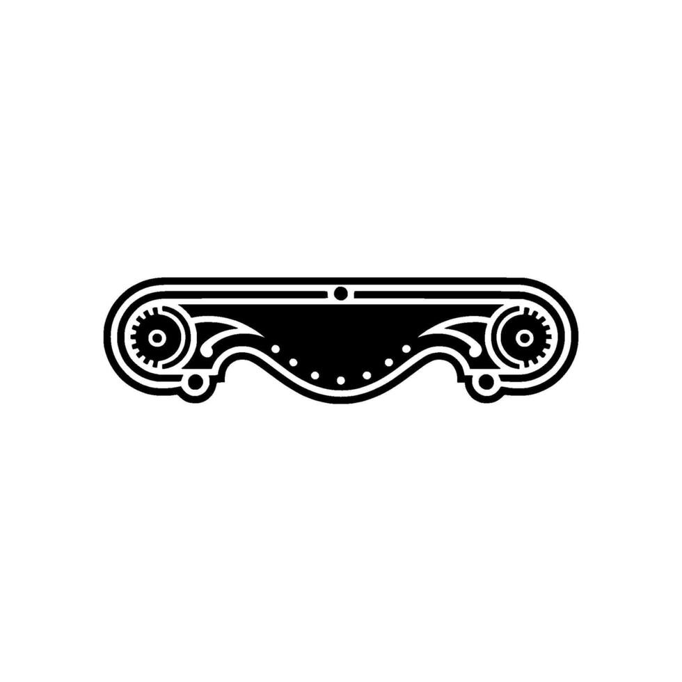 Black and White Decorative Element, Modern Vintage Style vector