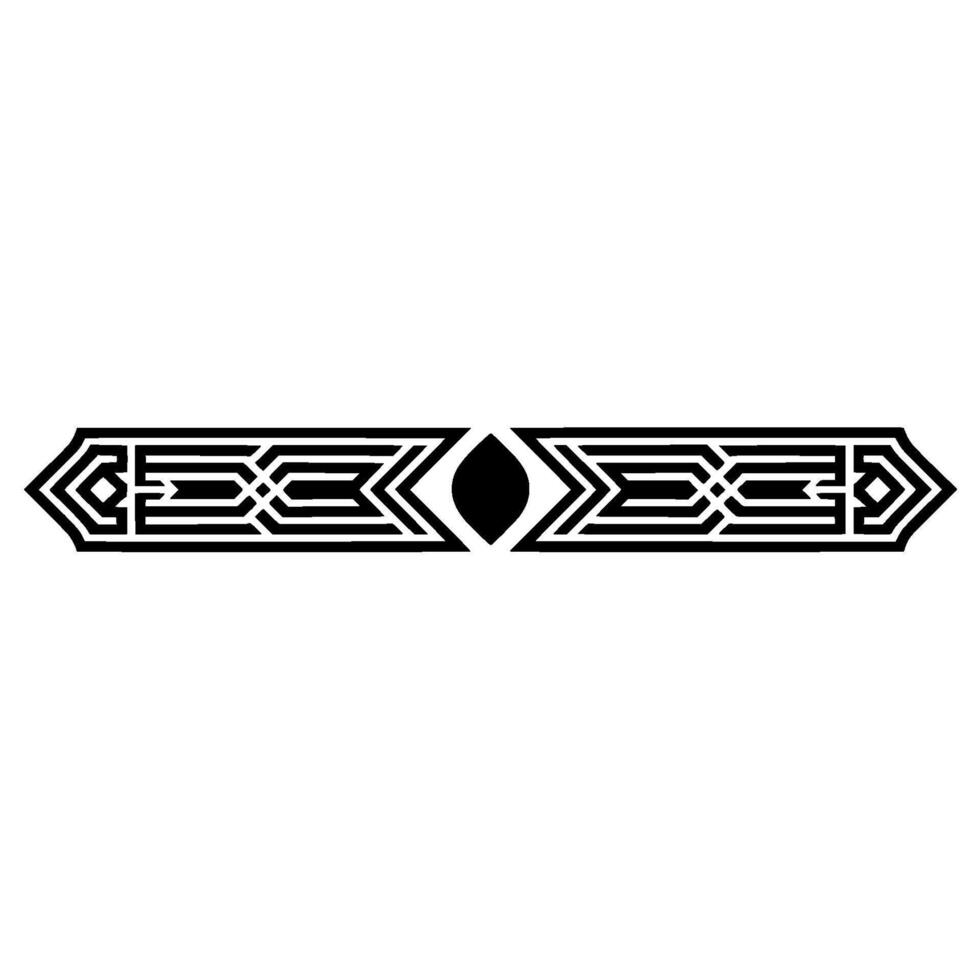 Geometric Eye, Black and White Ornamental Border vector
