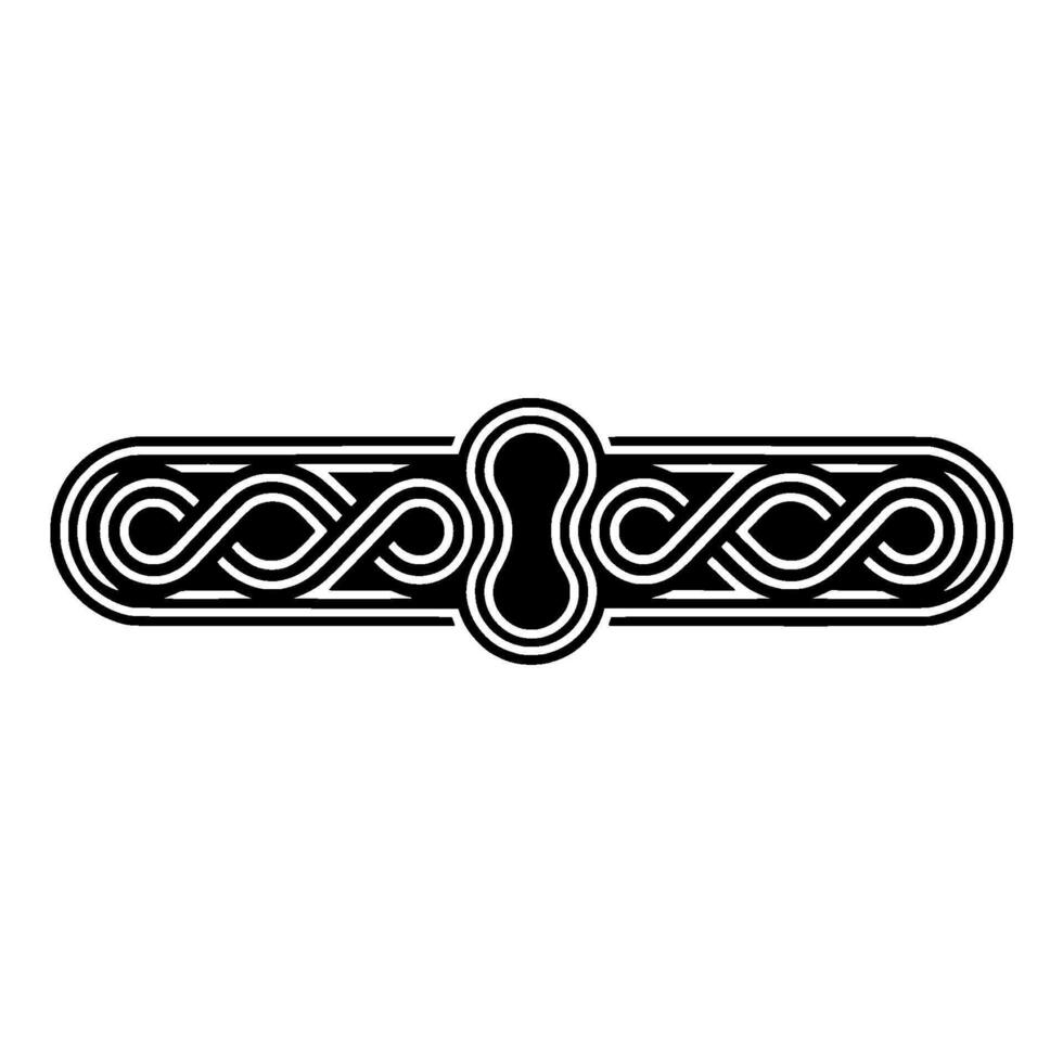 Minimalist Celtic Knot Ornament in Black and White vector