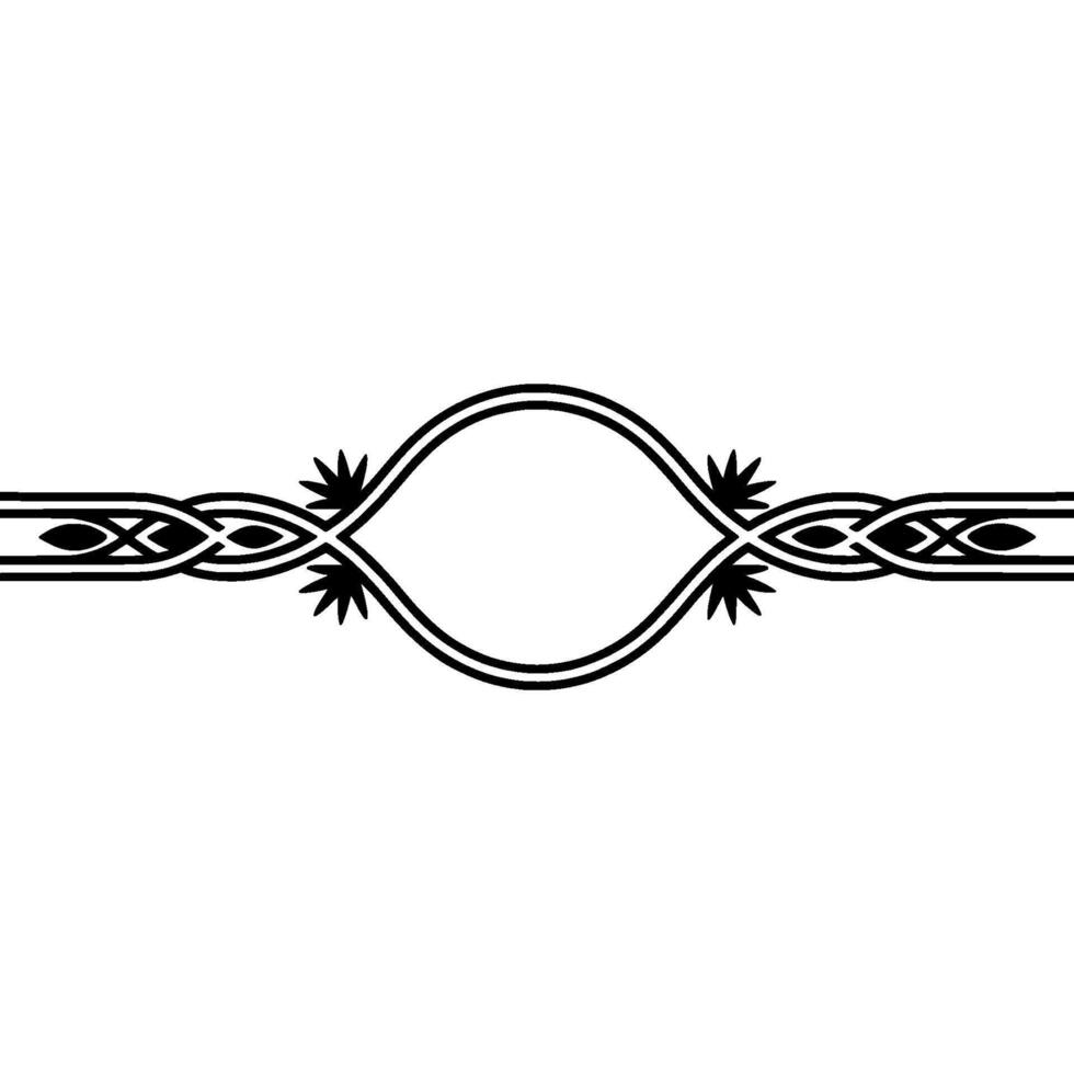 Elegant Black White Ornamental Border Element, Decorative Frame vector
