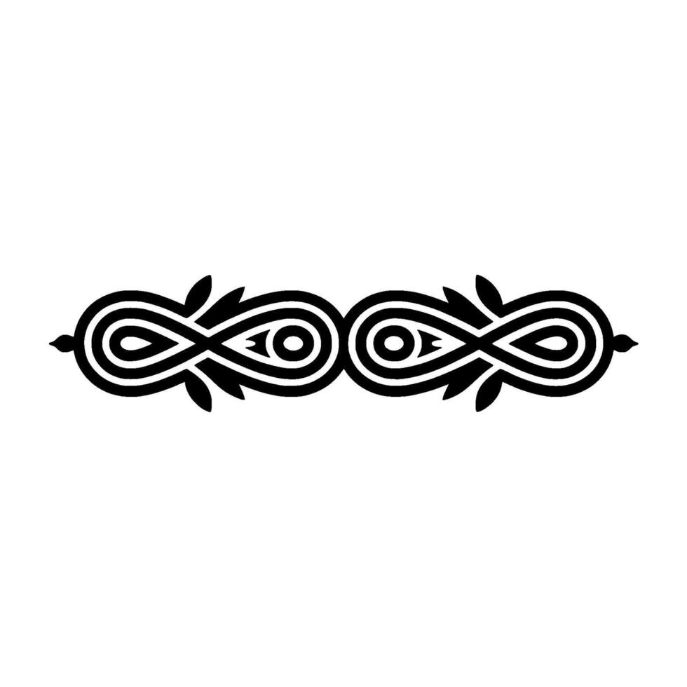 Ornate Black White Border Ornament, Geometric vector