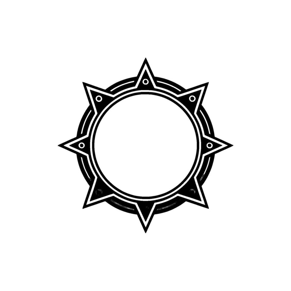 Geometric Starburst Frame - Modern Minimalist vector
