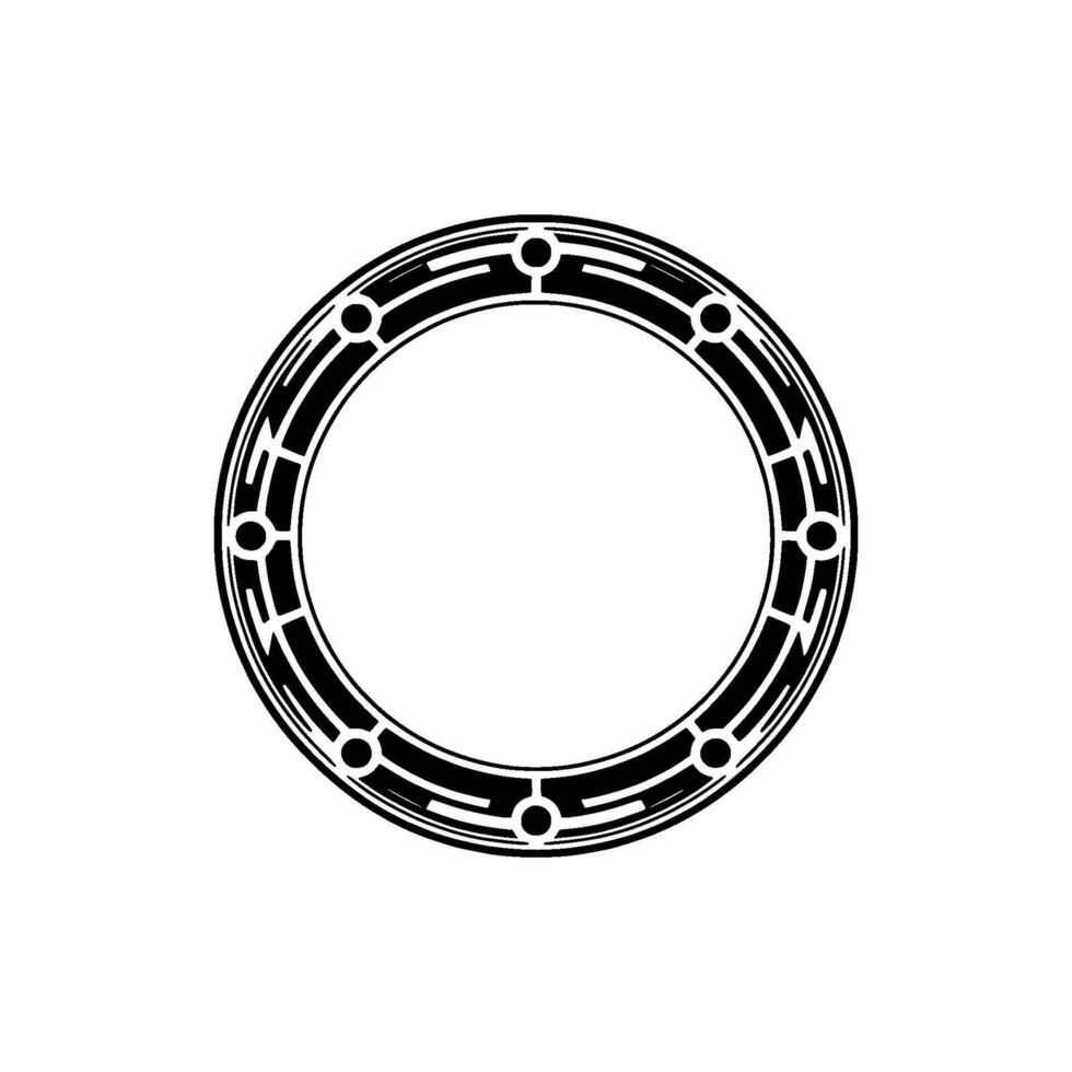 Geometric Circle Frame, Modern Minimalist Element vector