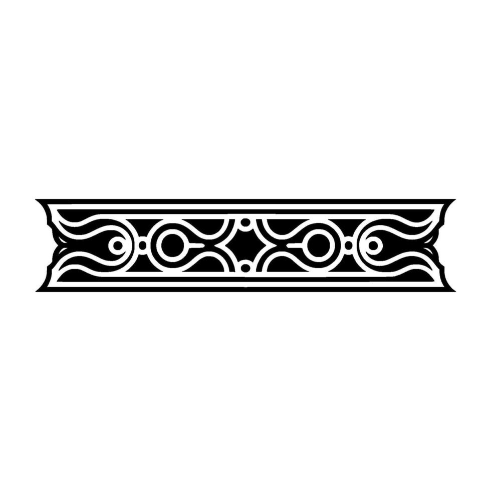 Elegant Black White Ornamented Border on Light Background vector