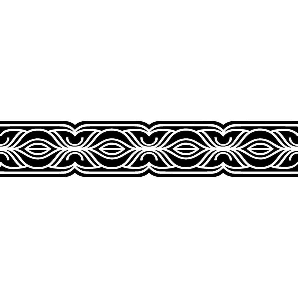 Abstract Black and White Ornamental Border, Ornament vector