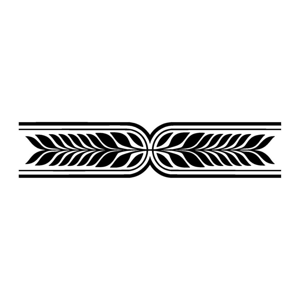 Minimalist Leaf Border Illustration vector