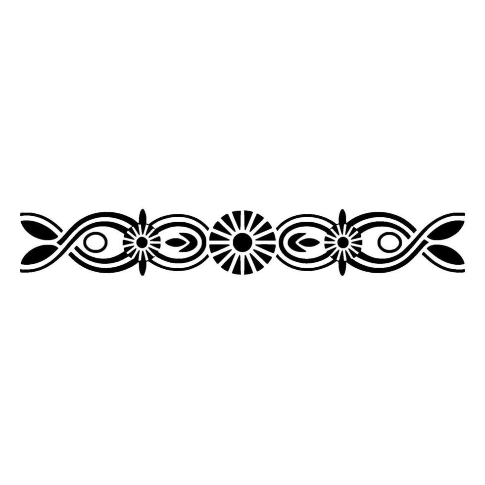 Elegant Black and White Ornamental Border - Ornament - Illustration vector