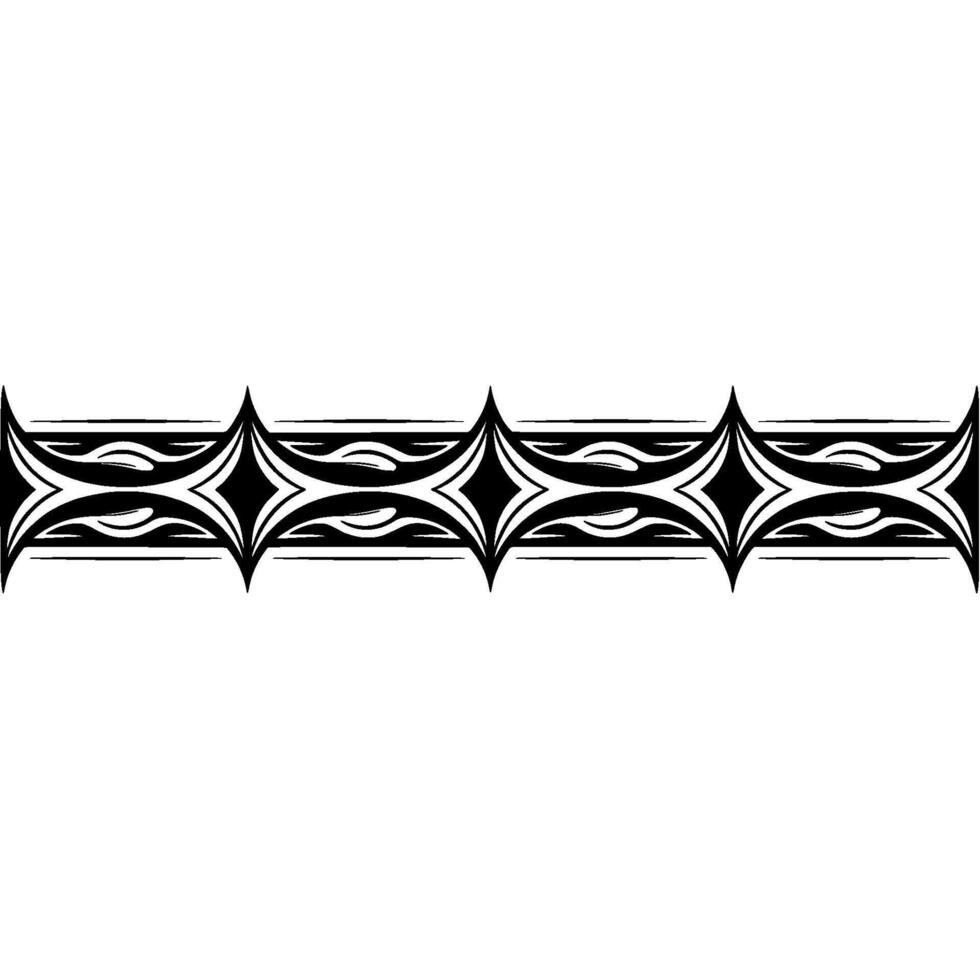 Minimalist Geometric Ornament Band Black and White for Decor vector