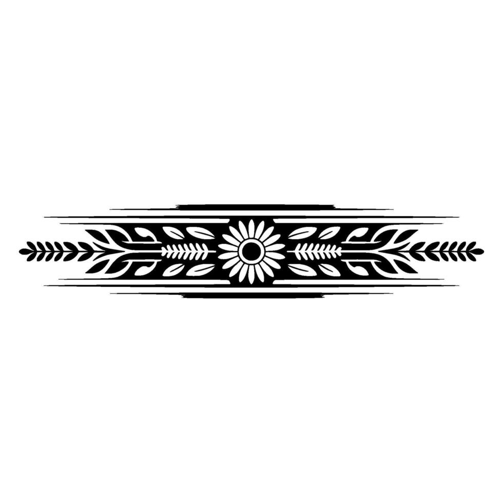 Elegant Black Floral Border on Pale Background vector