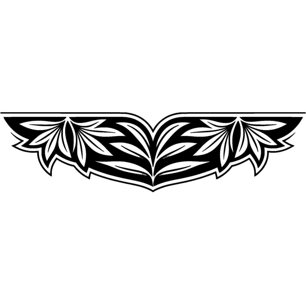 Decorative Leafy Border, Elegant Art Nouveau vector