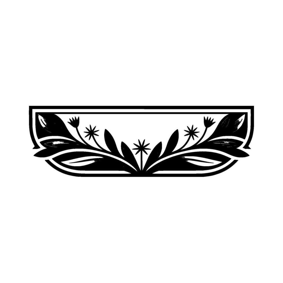 Elegant Floral Border in Black and Gray vector