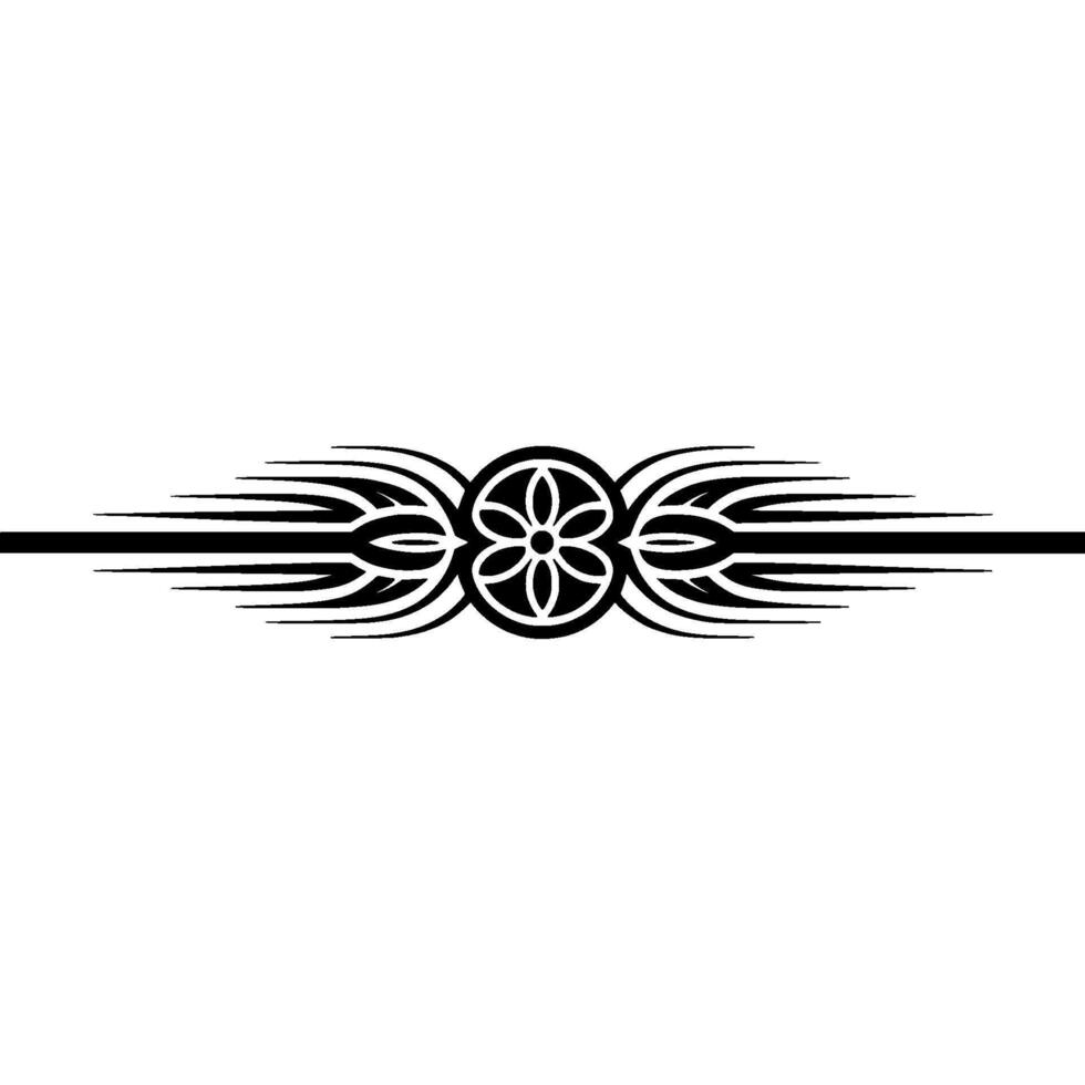 Tribal Ornament Geometric Black and White Line Art vector