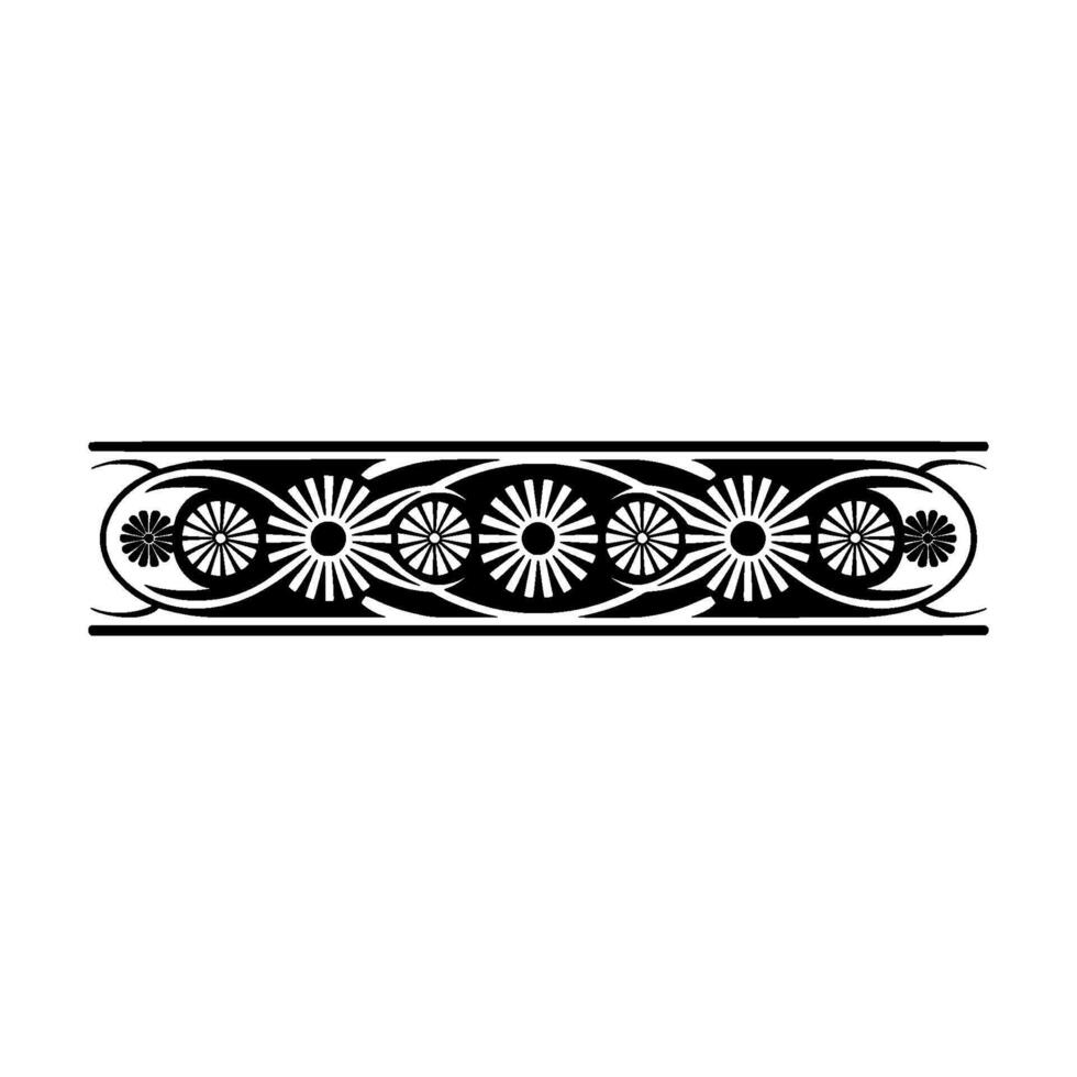 Elegant Black White Decorative Border Illustration vector