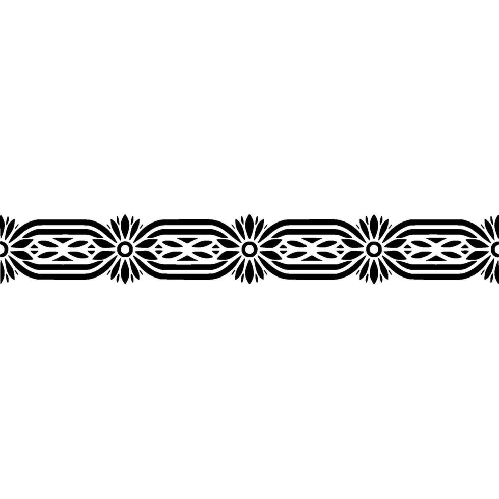 Elegant Black Floral Border on Gradated Background vector