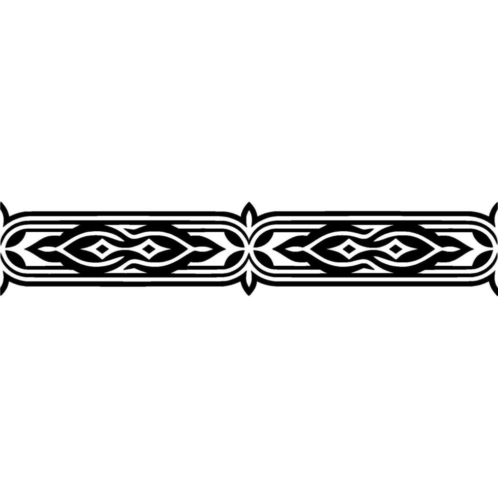 Ornate Black Border with Geometric Pattern on a Gradient Background vector