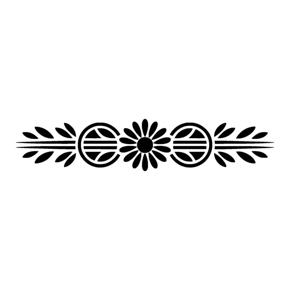 Minimalist Floral Border Element on White Background vector