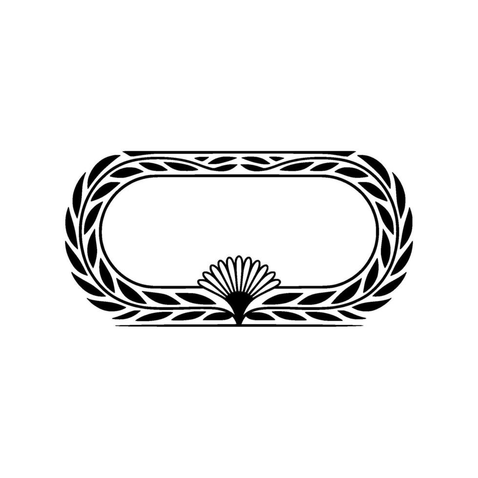 Elegant Art Deco Border Frame with Floral Embellishment vector