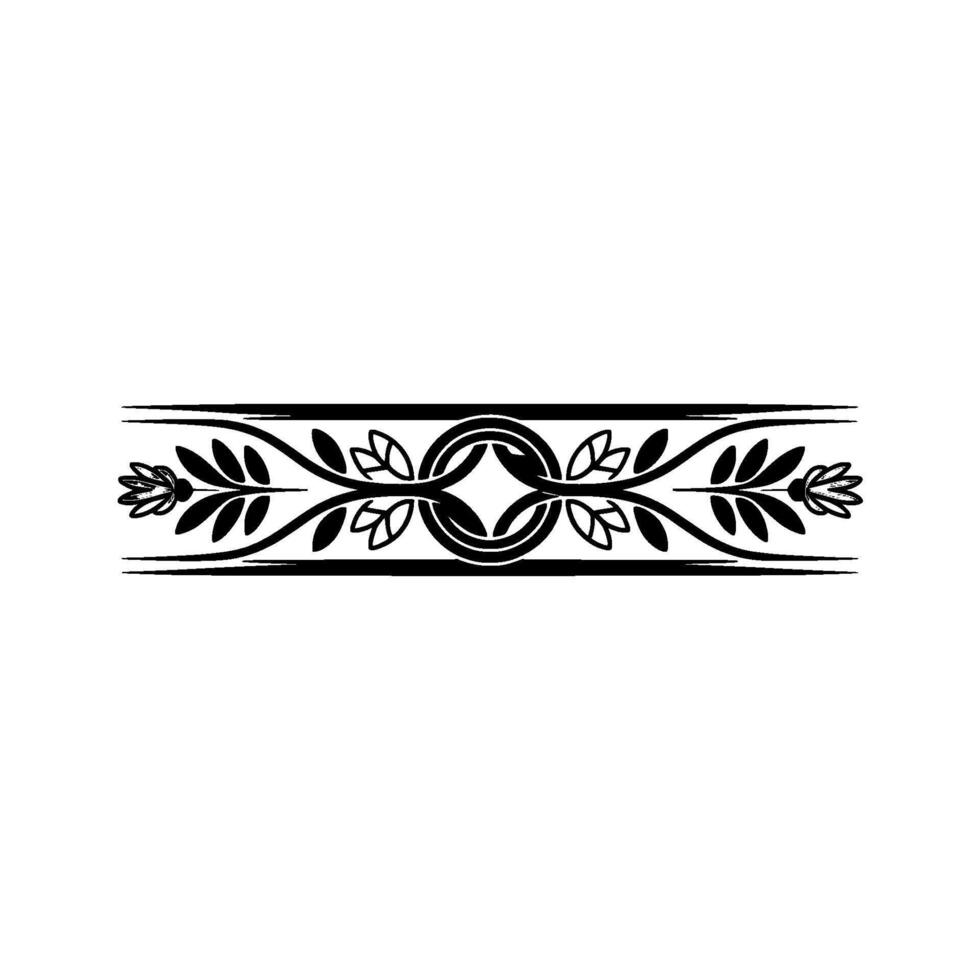 Elegant Floral Border Illustration, Decorative Element vector
