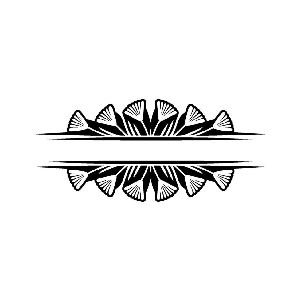 Elegant Floral Banner - Black and White, Minimalist Style vector