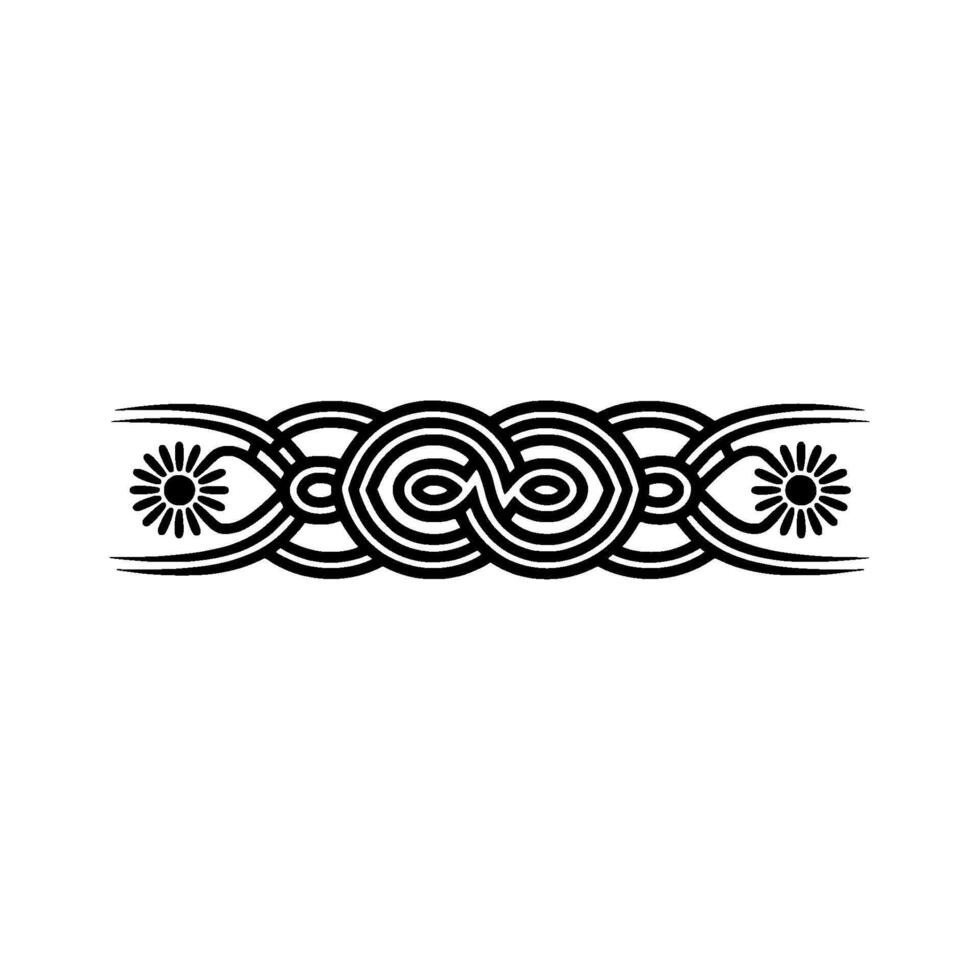 Elegant Black and White Ornamental Border - Decorative - Ornament vector