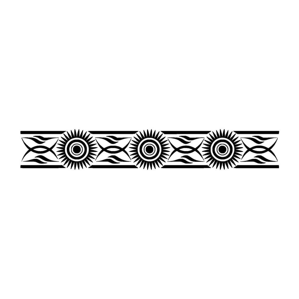 Geometric Sun Motif Border - Minimalist Style vector