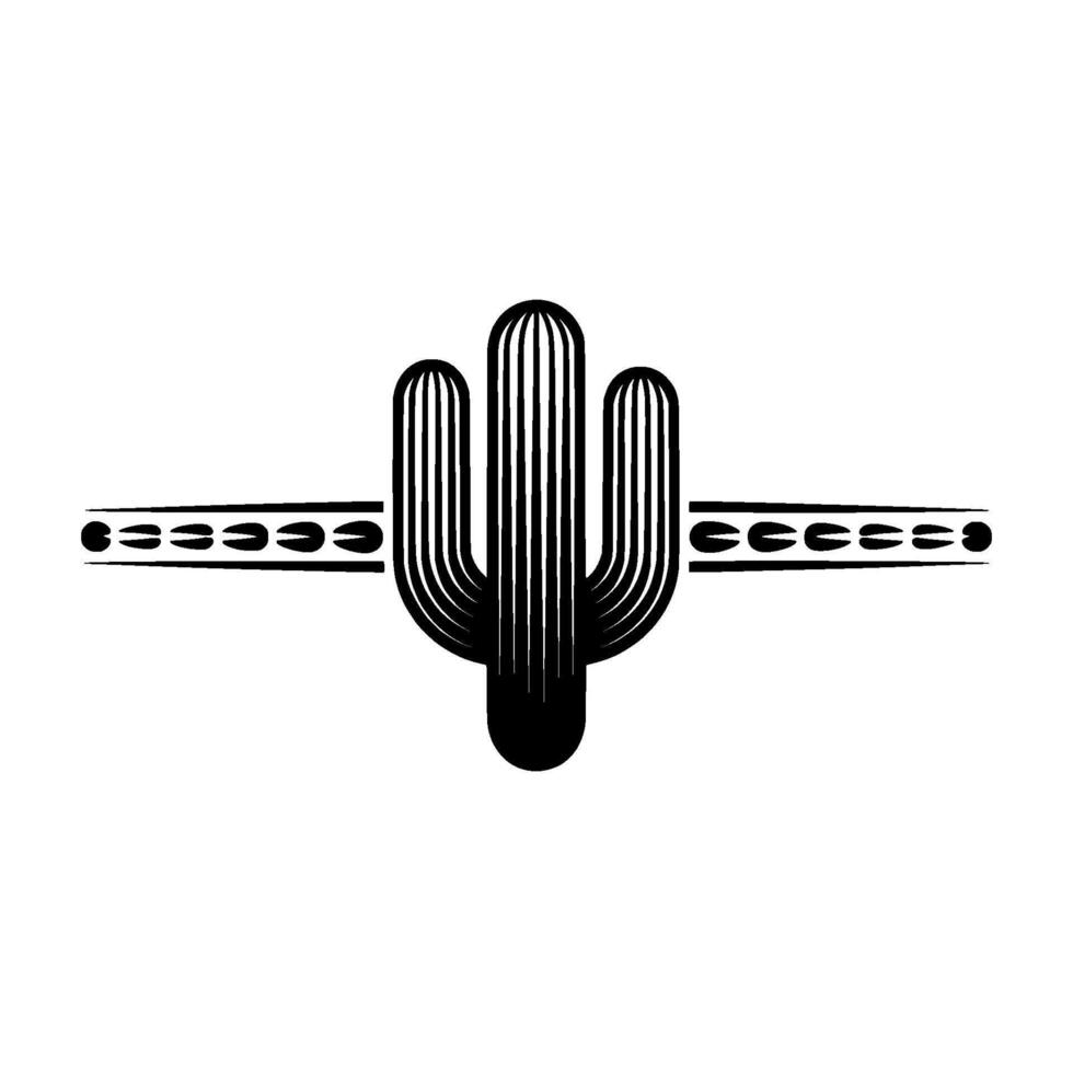 Minimalist Cactus - Southwestern Style vector