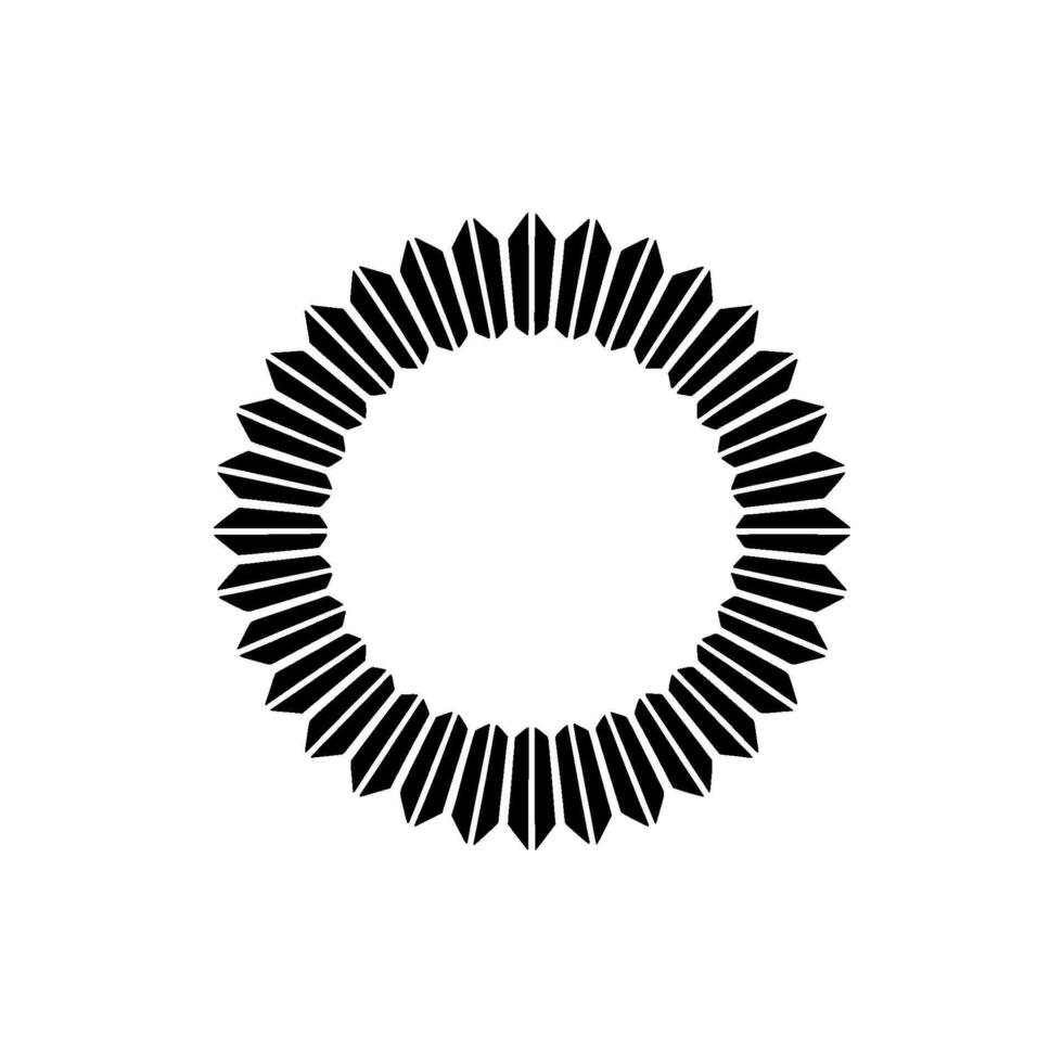 geométrico resumen anillo con agudo angular formas en blanco antecedentes vector