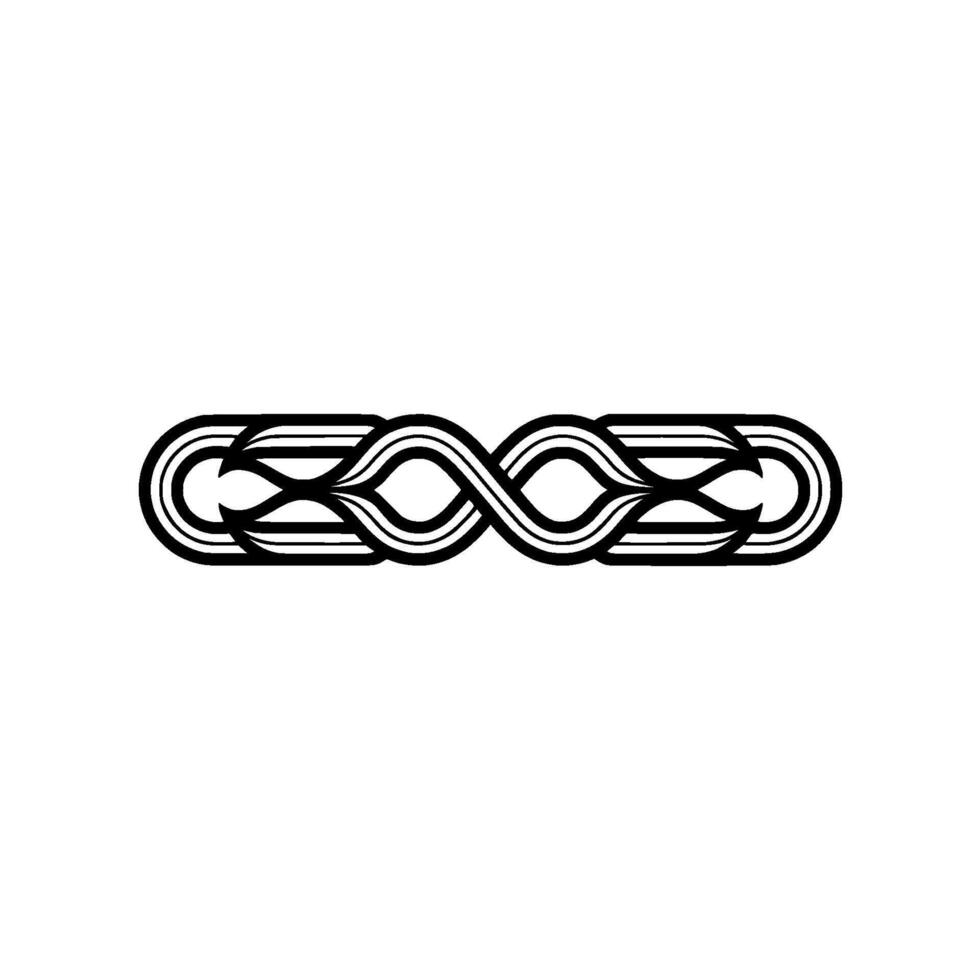 Abstract Infinity Symbol, Black and White, Minimalist Aesthetic vector