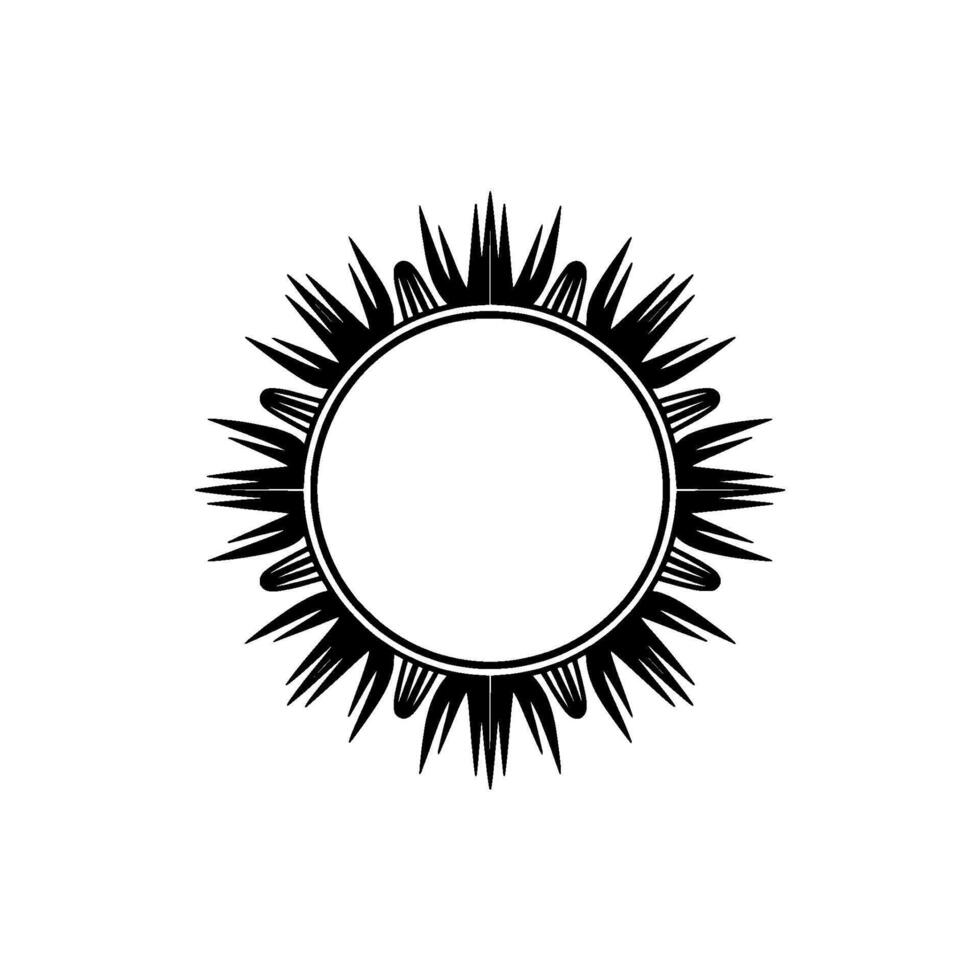 Abstract Sunburst Frame on Gray Background vector