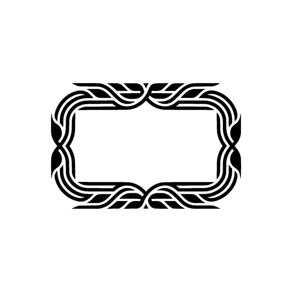 Black and White Art Deco Frame - Decorative Border vector