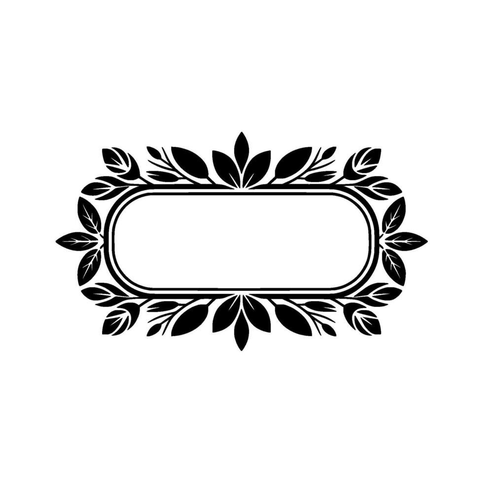 Elegant Floral Frame Illustration - Minimalist vector