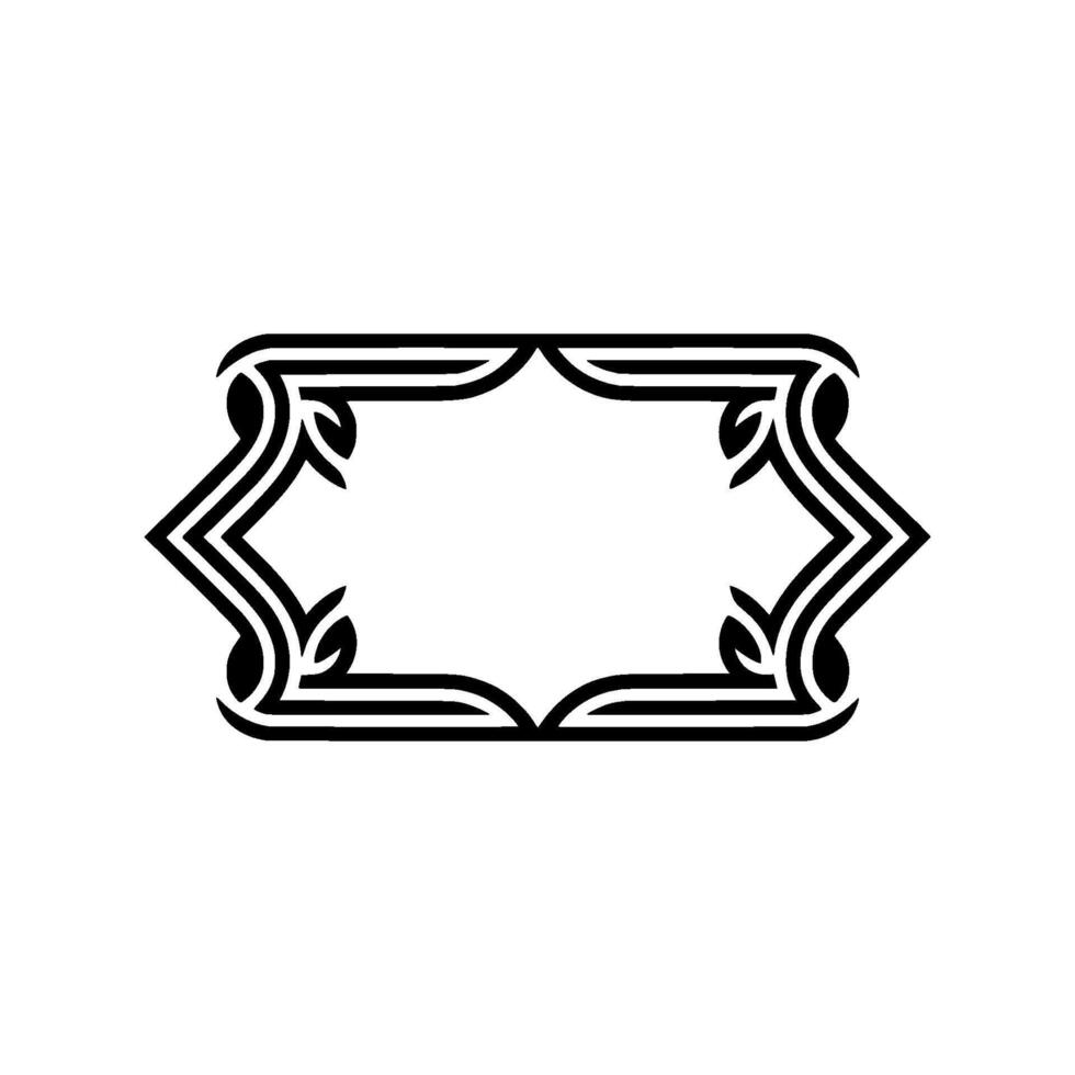 Ornate Black and White Frame - Elegant Label vector