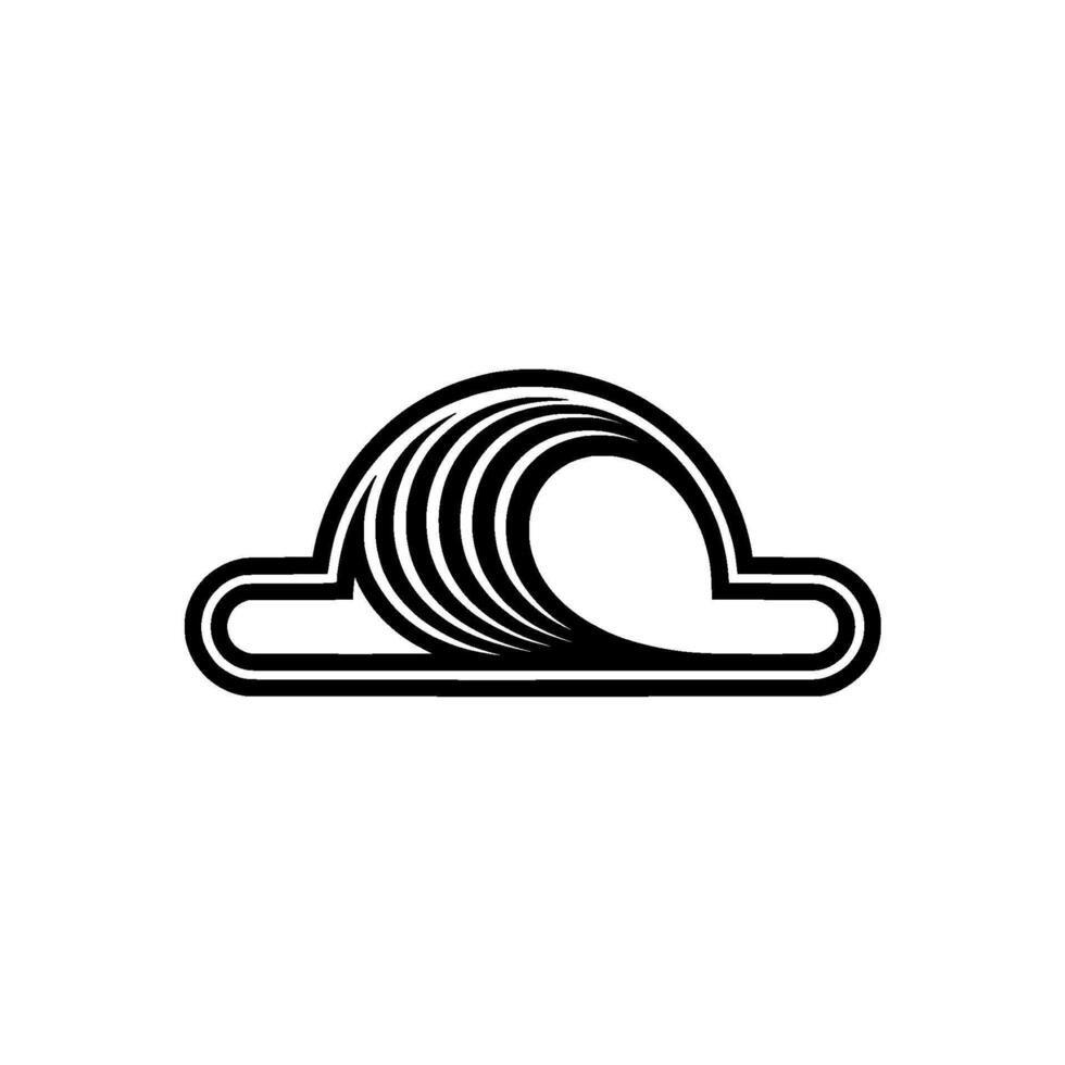 Modern Cloud Minimalist Black and White vector