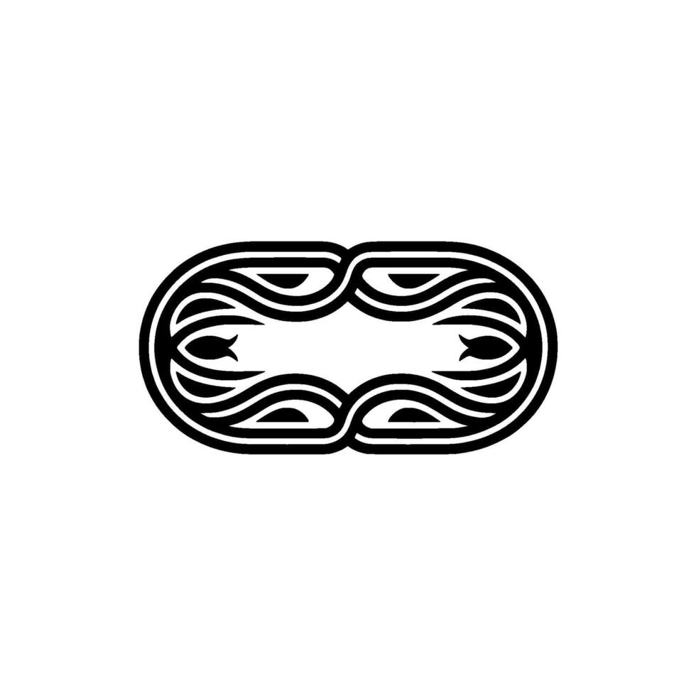 Abstract Ornamental, Black and White, Minimalist vector