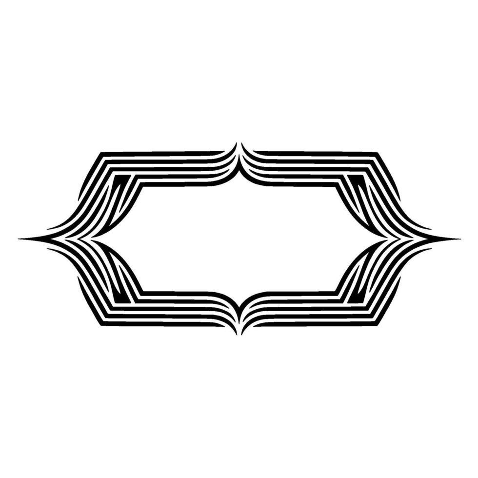 Minimalist Abstract Frame in Black White, Geometric Shape vector