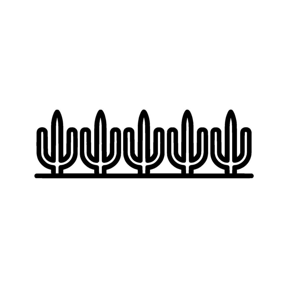 Minimalist Cactus Line Art Desert, Illustration vector